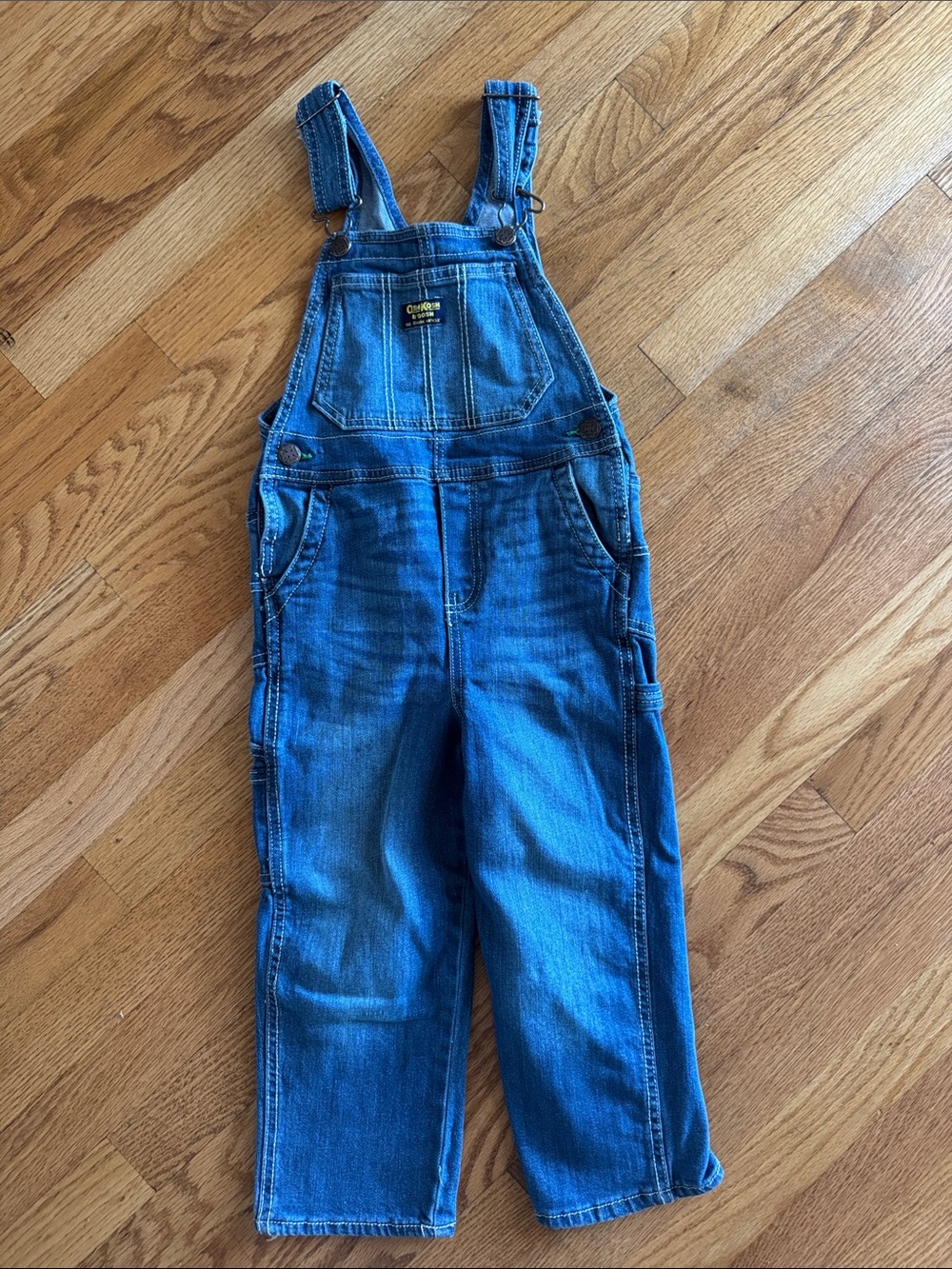 OshKosh B'gosh Blue Denim Kids Overalls 99% cotton 5